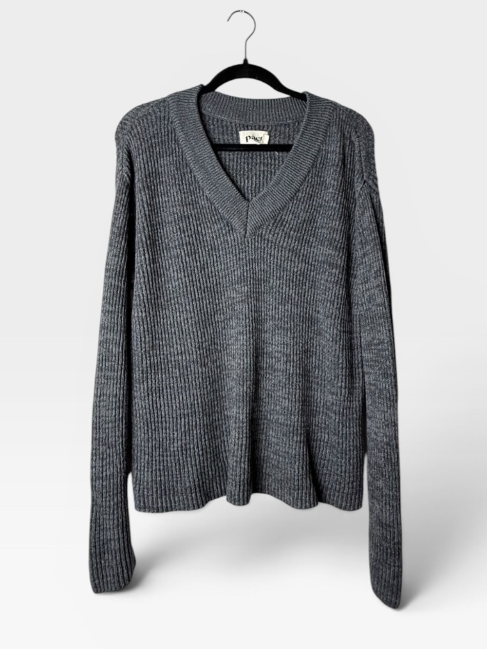 Pact Organic Cotton Cotton V-Neck Long Sleeve Knit Sweater‎ Size Small (S)